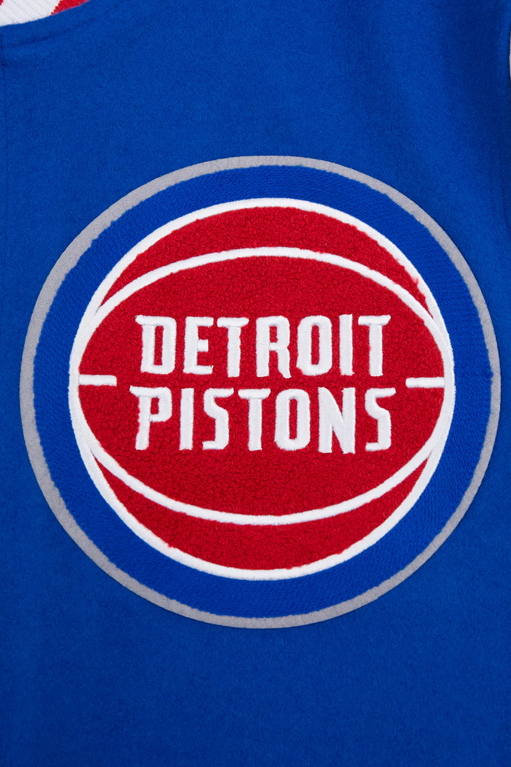 NBA DETROIT PISTONS MASHUP MEN'S RIB WOOL VARSITY JACKET