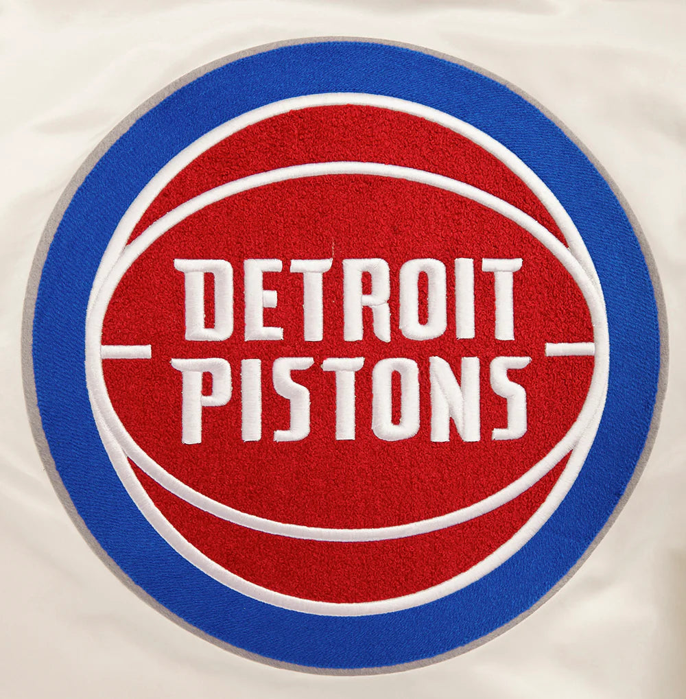 NBA DETROIT PISTONS RETRO CLASSIC MEN'S RIB SATIN JACKET