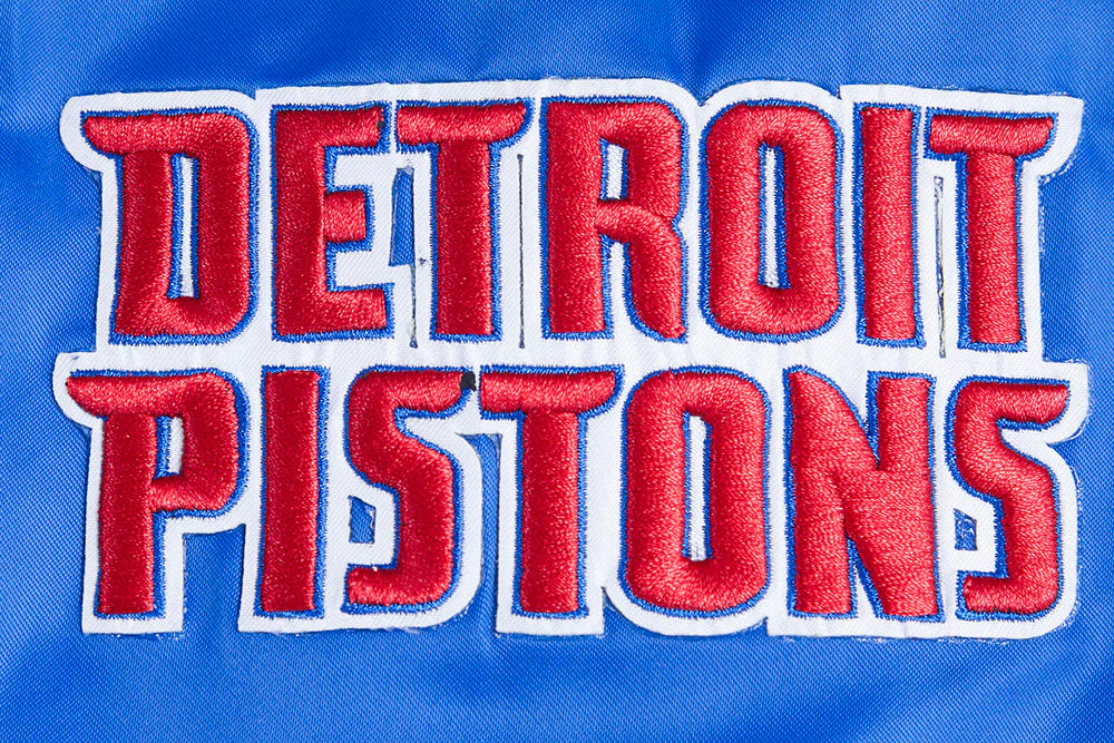 NBA DETROIT PISTONS RETRO CLASSIC MEN'S RIB SATIN JACKET