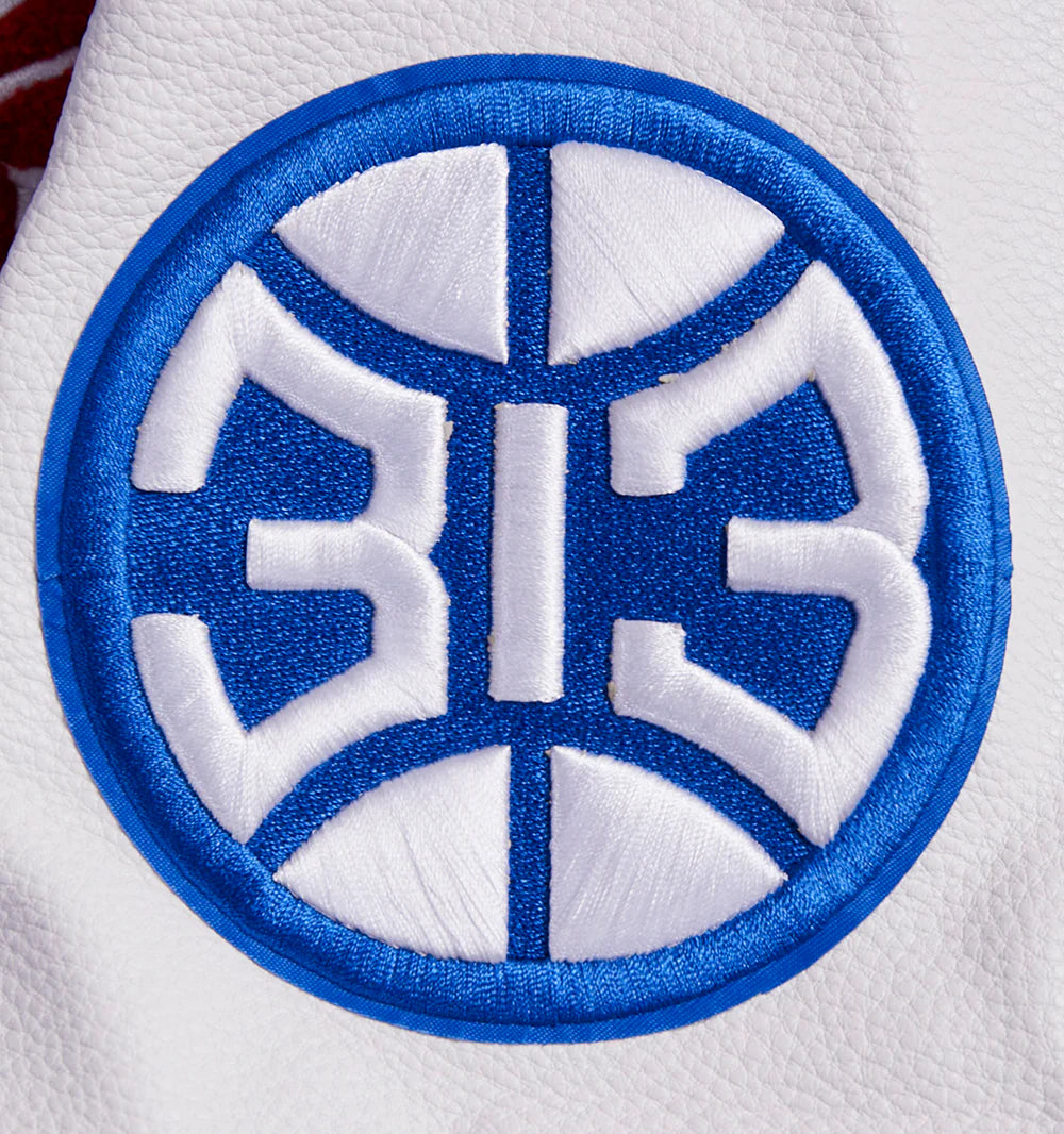 NBA DETROIT PISTONS RETRO CLASSIC MEN'S RIB WOOL VARSITY JACKET