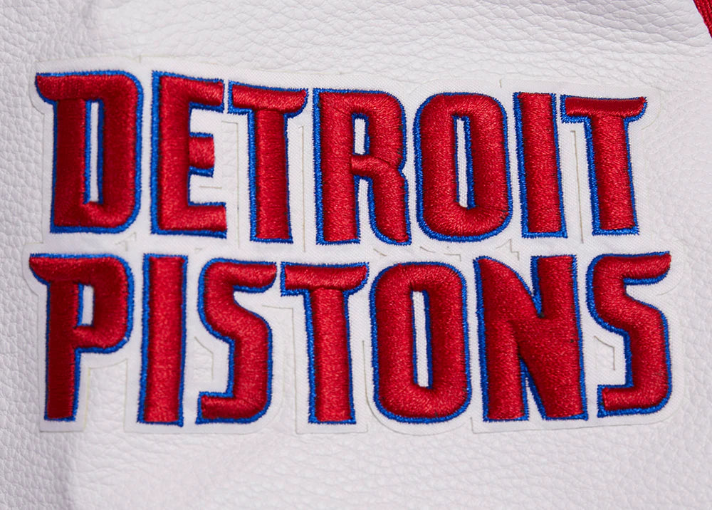 NBA DETROIT PISTONS RETRO CLASSIC MEN'S RIB WOOL VARSITY JACKET