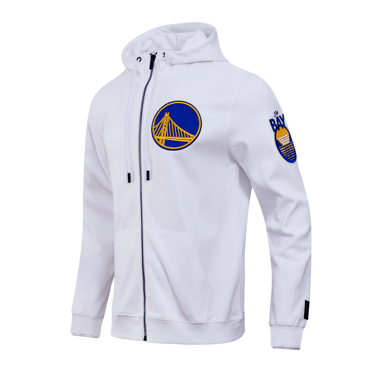 NBA GOLDEN STATE WARRIORS CLASSIC CHENILLE MEN'S FULL ZIP PULLOVER HOODIE