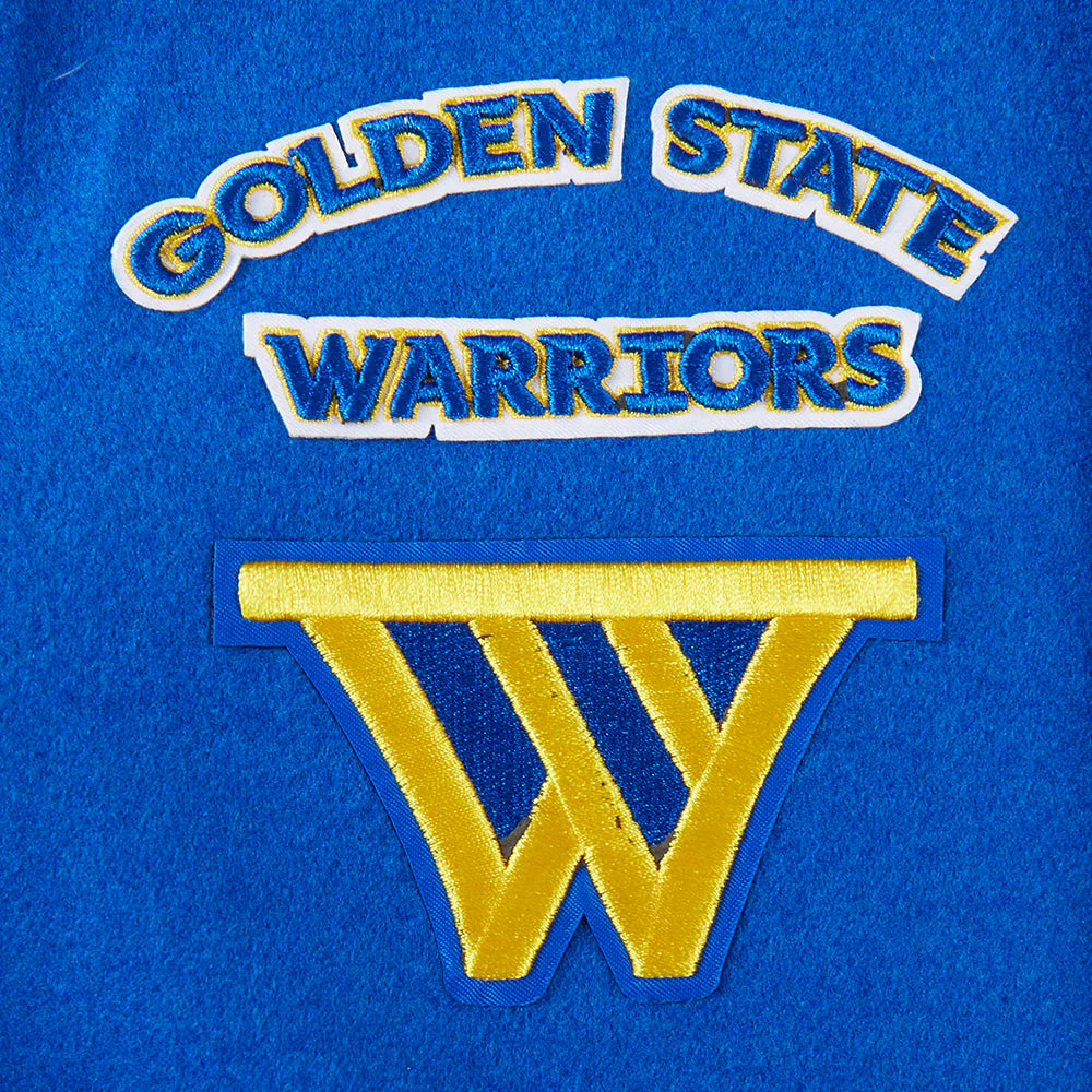 NBA GOLDEN STATE WARRIORS RETRO CLASSIC BIG BOYS RIB WOOL VARSITY JACKET