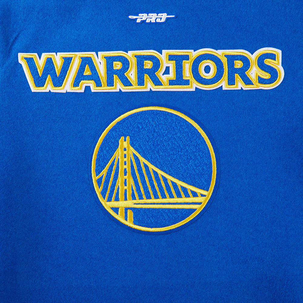 NBA GOLDEN STATE WARRIORS RETRO CLASSIC BIG BOYS RIB WOOL VARSITY JACKET