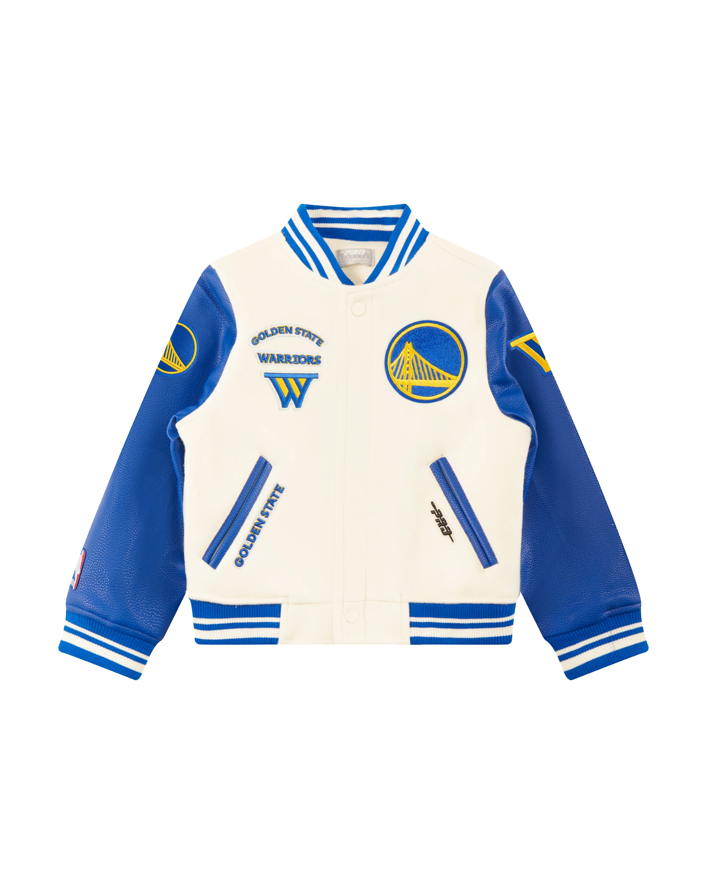 NBA GOLDEN STATE WARRIORS RETRO CLASSIC LITTLE BOYS RIB WOOL VARSITY JACKET
