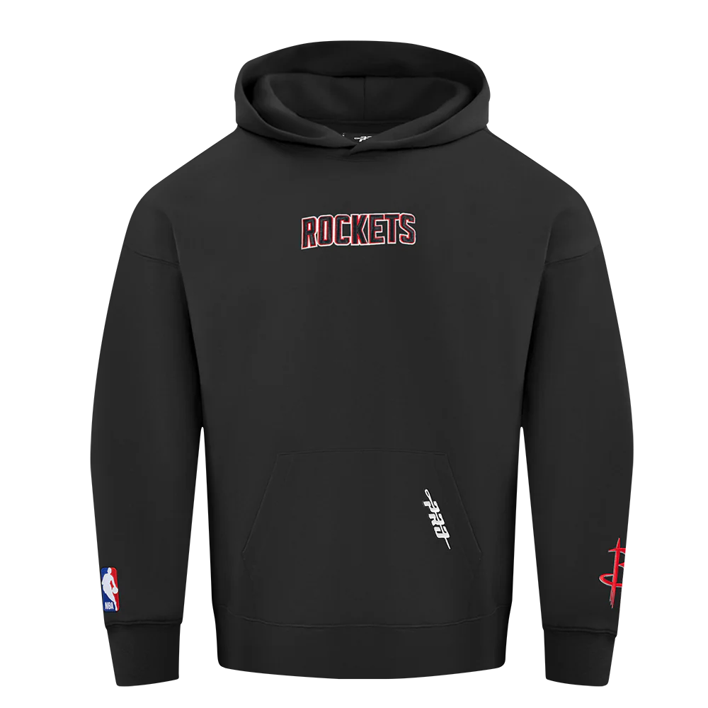 NBA HOUSTON ROCKETS WINGSPAN MEN'S DROP SHOULDER FLEECE PULLOVER HOODIE