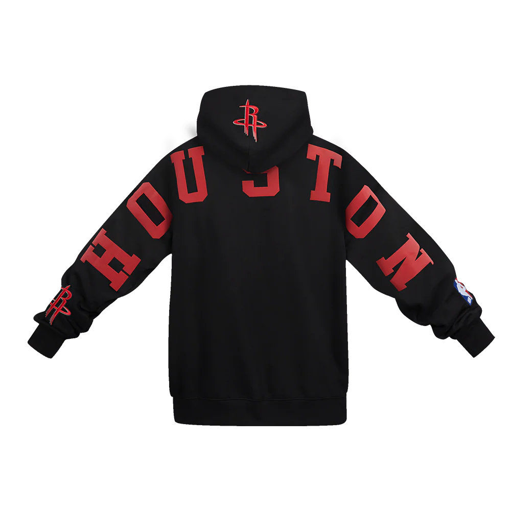 NBA HOUSTON ROCKETS WINGSPAN MEN'S DROP SHOULDER FLEECE PULLOVER HOODIE
