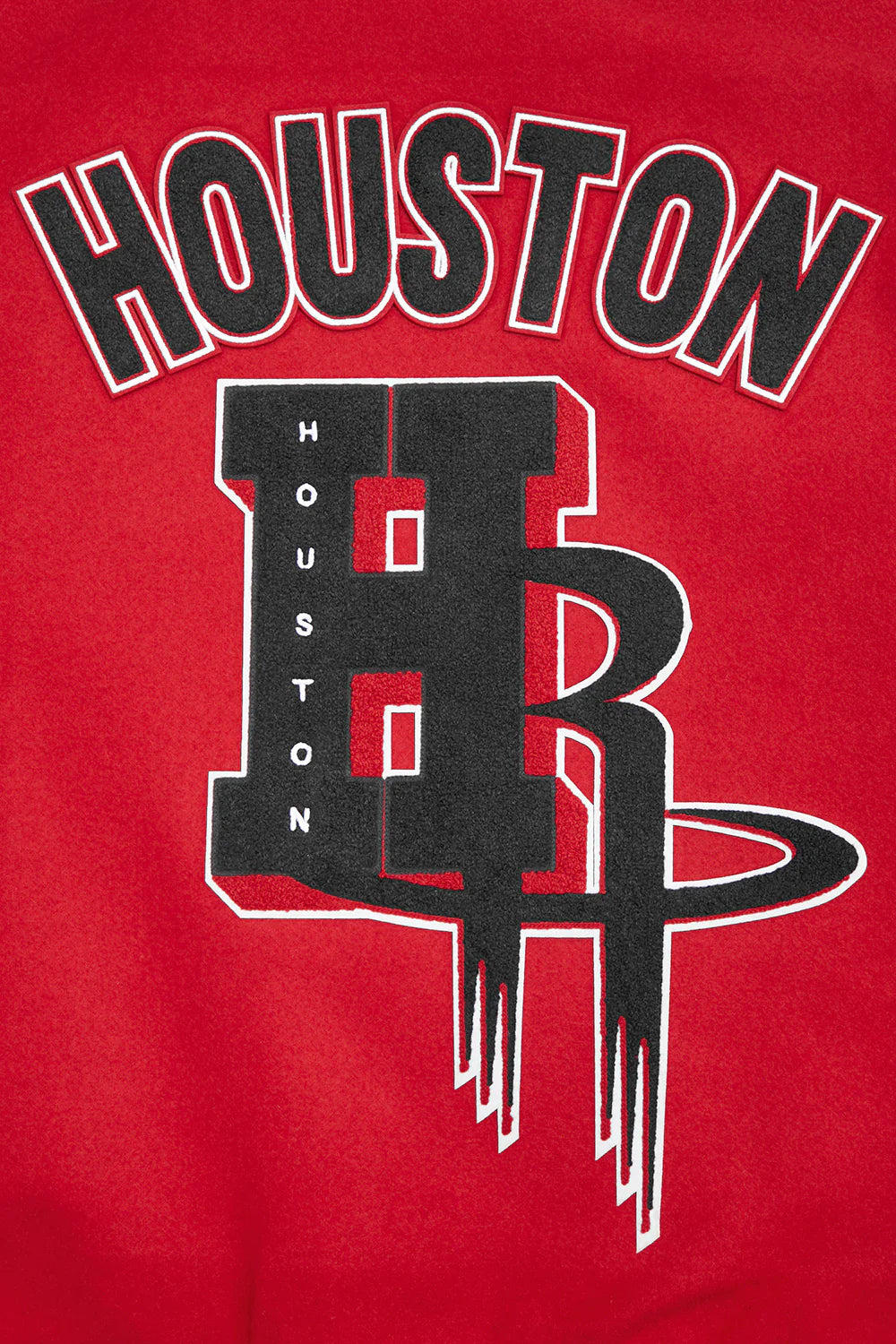 NBA HOUSTON ROCKETS MASHUP MEN'S RIB WOOL VARSITY JACKET