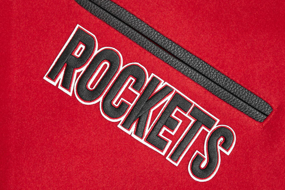 NBA HOUSTON ROCKETS MASHUP MEN'S RIB WOOL VARSITY JACKET