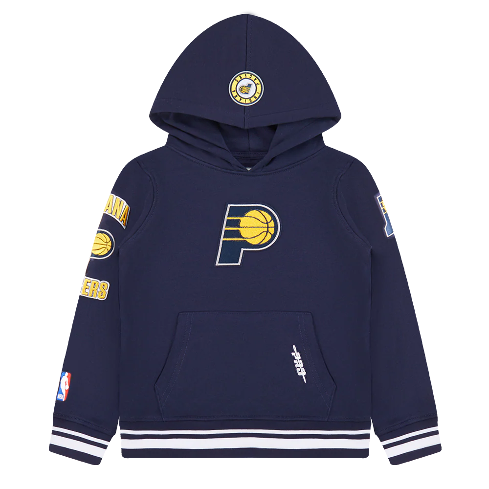 NBA INDIANA PACERS RETRO CLASSIC LITTLE BOYS RIB FLEECE PULLOVER HOODIE