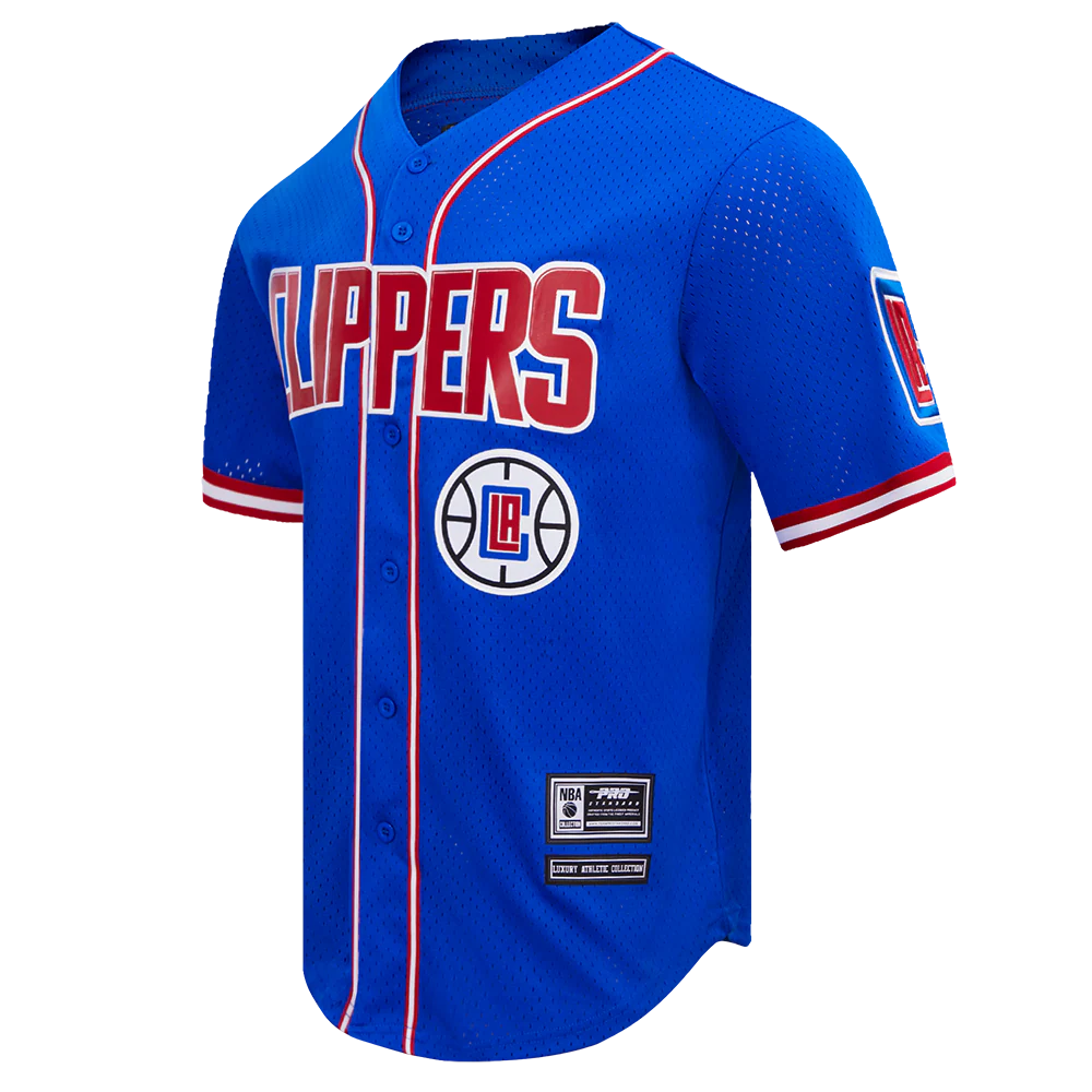 NBA LOS ANGELES CLIPPERS CLASSIC MEN'S MESH BUTTON DOWN JERSEY