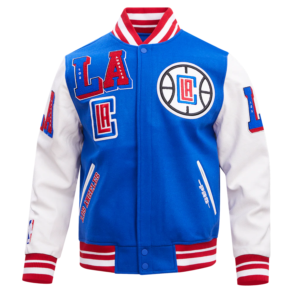 NBA LOS ANGELES CLIPPERS MASHUP MEN'S RIB WOOL VARSITY JACKET