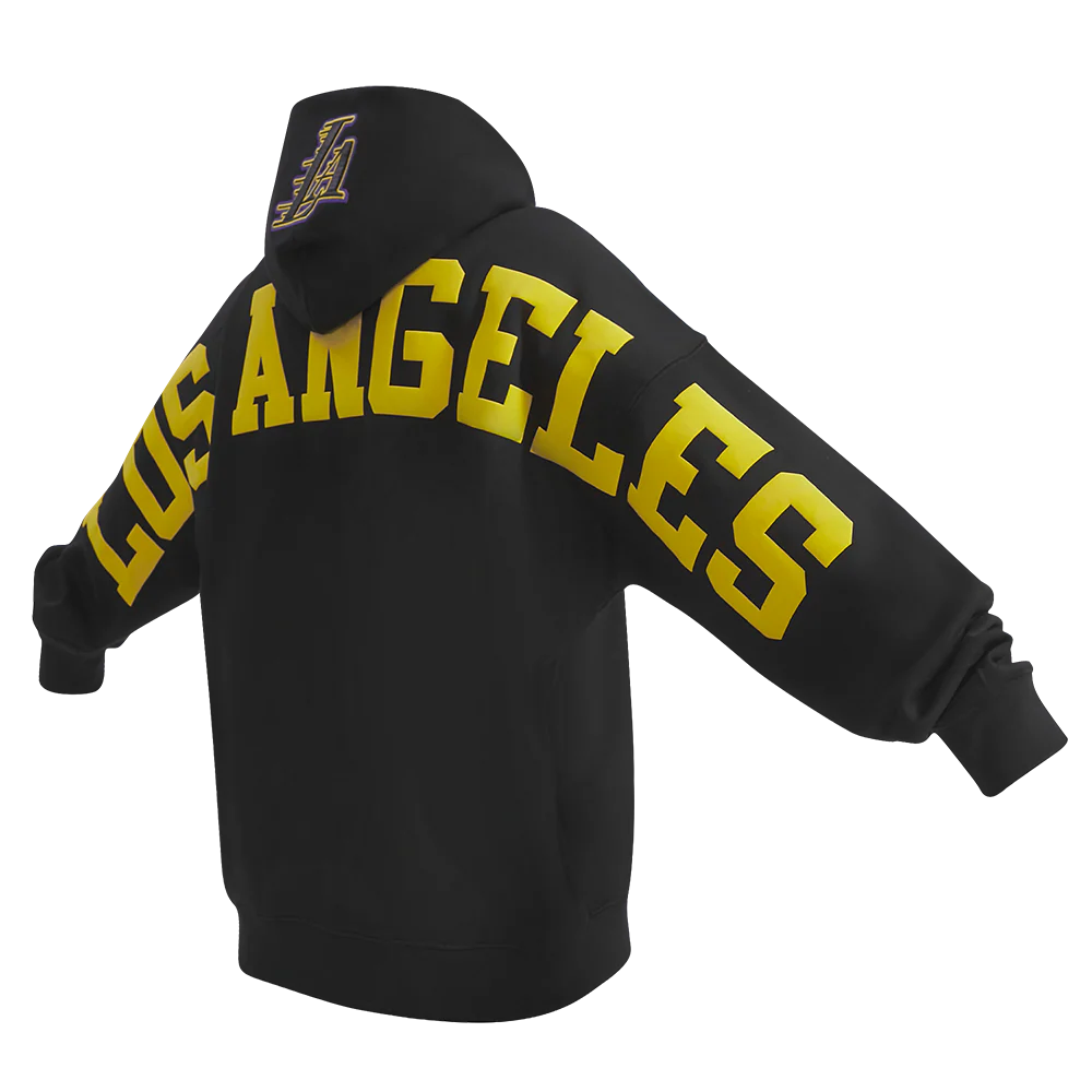 NBA LOS ANGELES LAKERS WINGSPAN MEN'S DROP SHOULDER FLEECE PULLOVER HOODIE