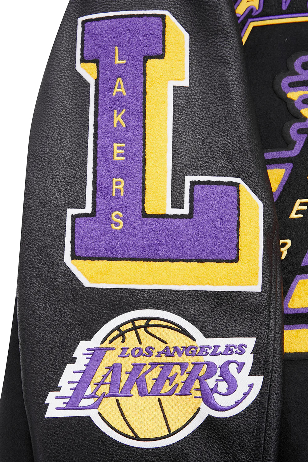 NBA LOS ANGELES LAKERS MASHUP MEN'S RIB WOOL VARSITY JACKET