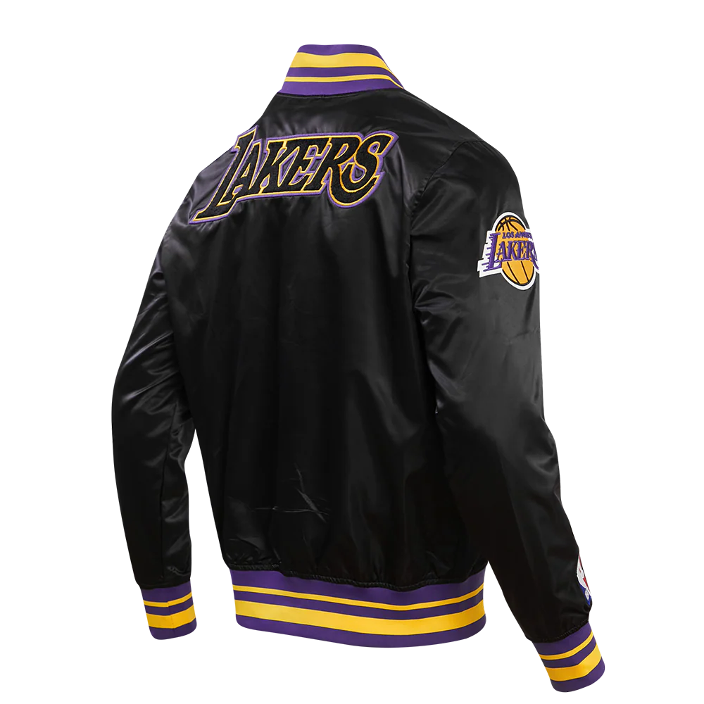 NBA LOS ANGELES LAKERS RETRO CLASSIC MEN'S RIB SATIN JACKET