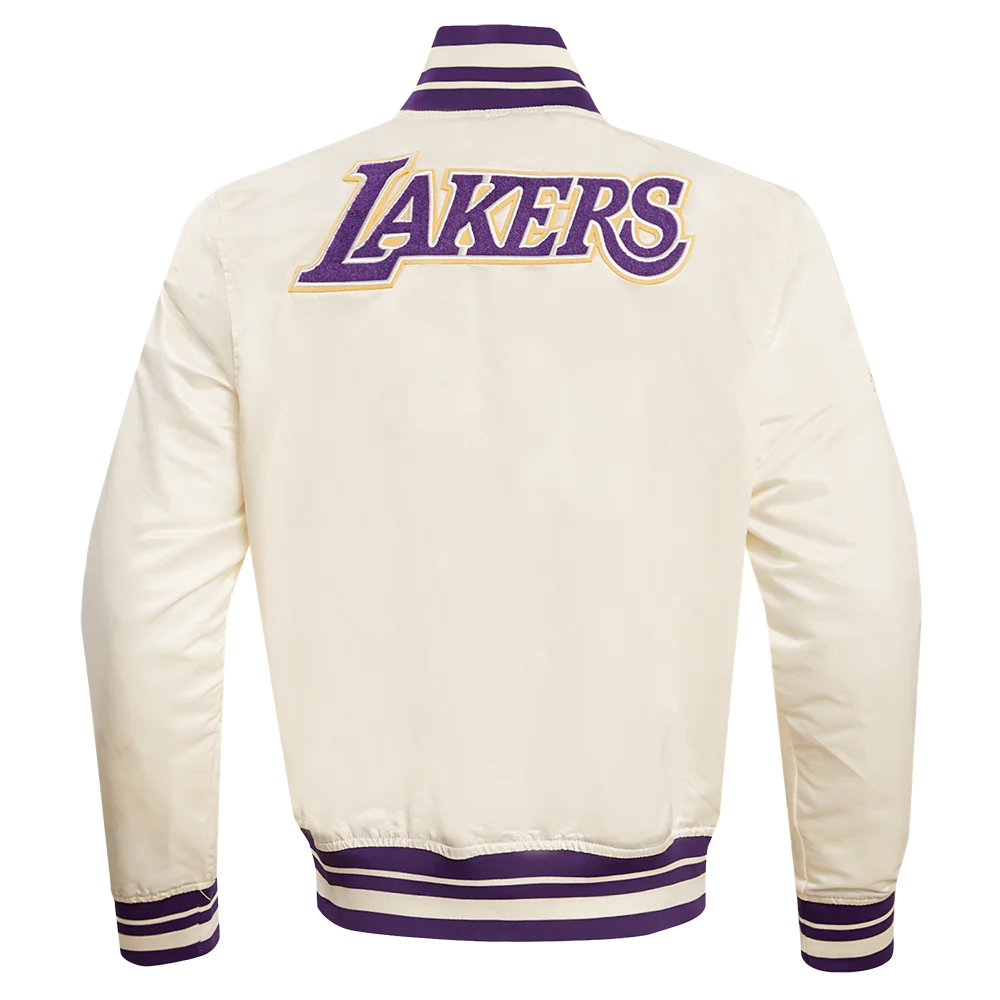 NBA LOS ANGELES LAKERS RETRO CLASSIC MEN'S RIB SATIN JACKET