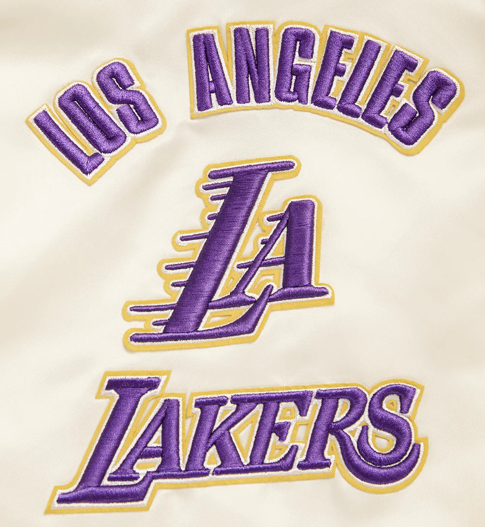 NBA LOS ANGELES LAKERS RETRO CLASSIC MEN'S RIB SATIN JACKET