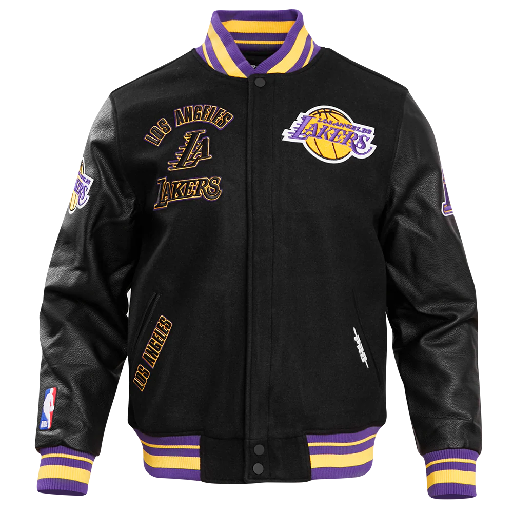 NBA LOS ANGELES LAKERS RETRO CLASSIC MEN'S RIB WOOL VARSITY JACKET