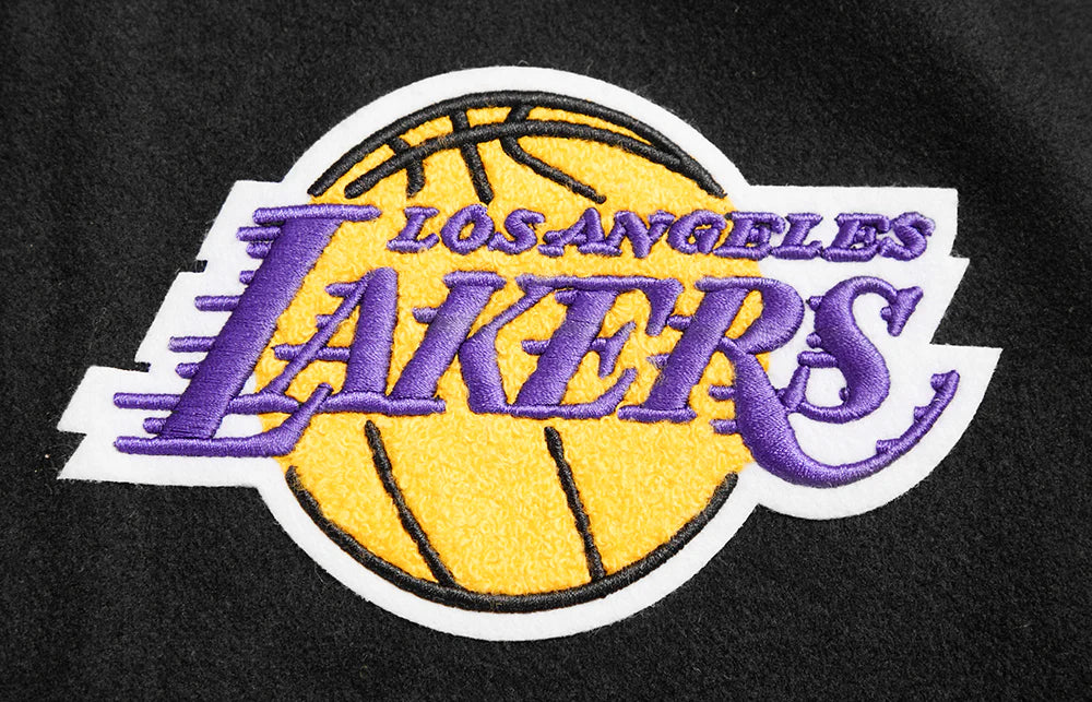 NBA LOS ANGELES LAKERS RETRO CLASSIC MEN'S RIB WOOL VARSITY JACKET