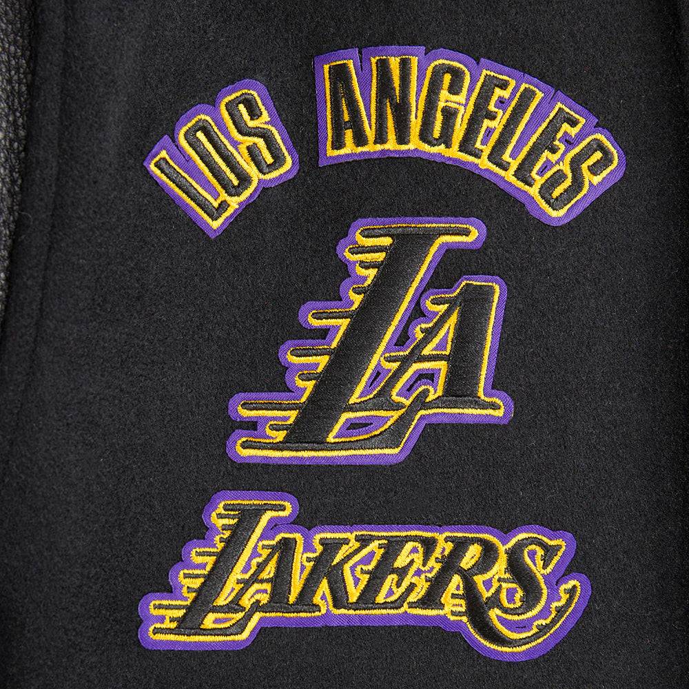 NBA LOS ANGELES LAKERS RETRO CLASSIC BIG BOYS RIB WOOL VARSITY JACKET