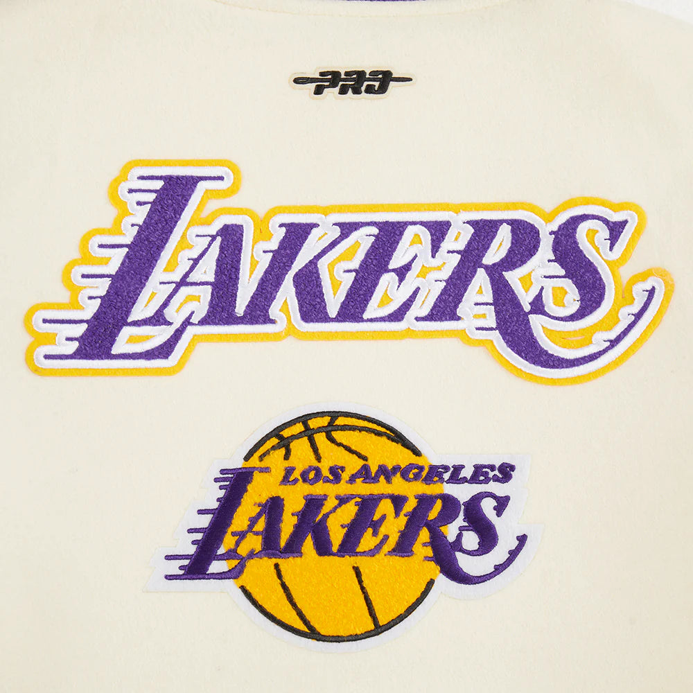 NBA LOS ANGELES LAKERS RETRO CLASSIC BIG BOYS RIB WOOL VARSITY JACKET