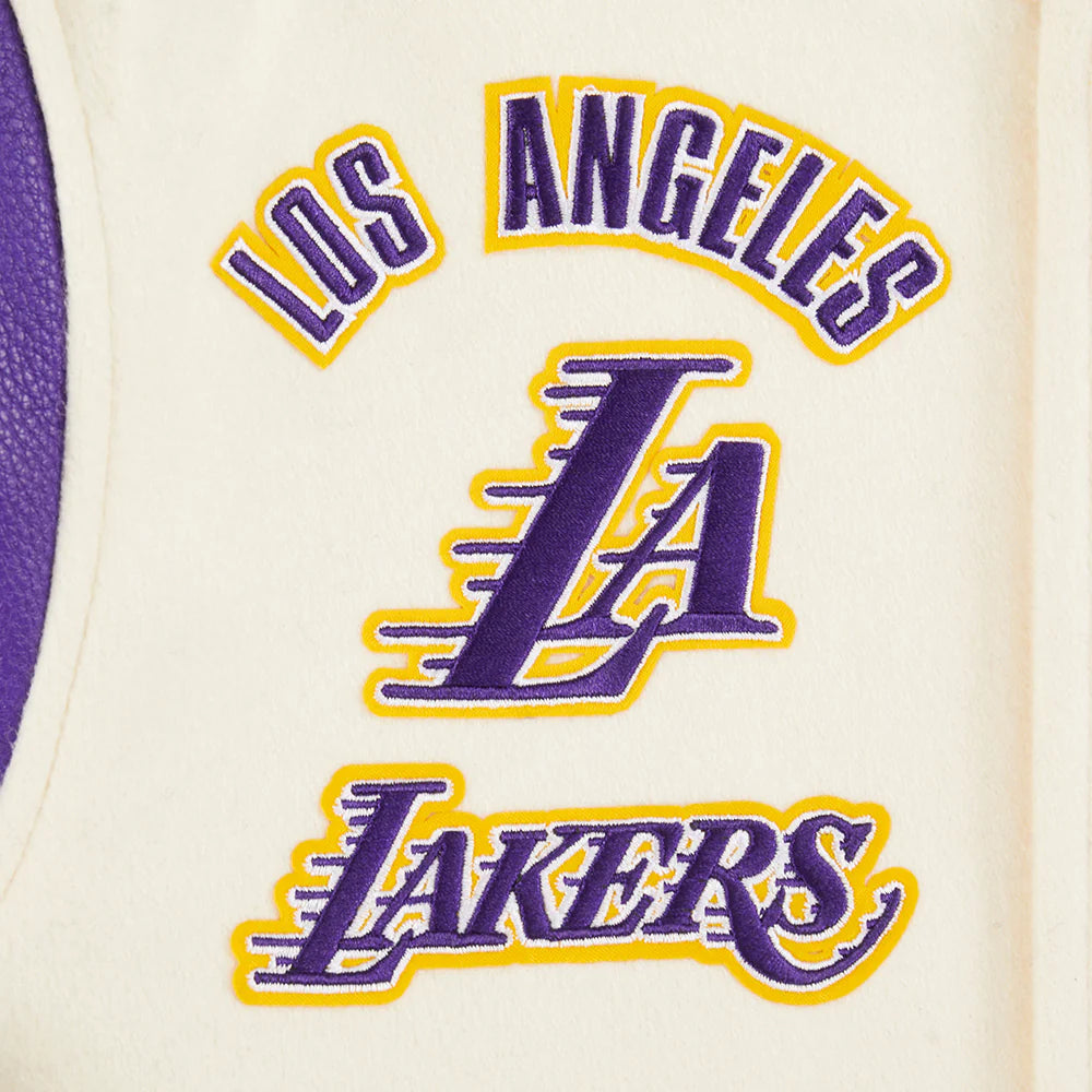 NBA LOS ANGELES LAKERS RETRO CLASSIC BIG BOYS RIB WOOL VARSITY JACKET