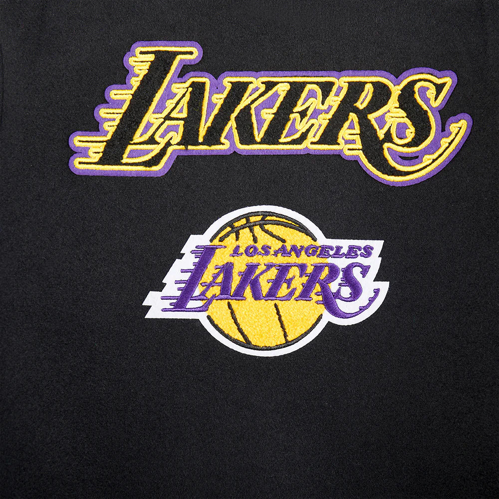 NBA LOS ANGELES LAKERS RETRO CLASSIC LITTLE BOYS RIB WOOL VARSITY JACKET