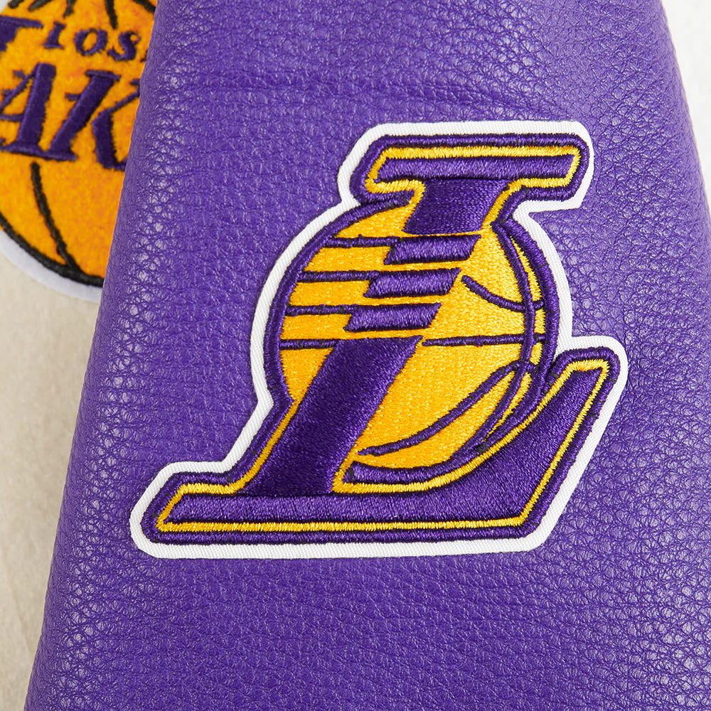 NBA LOS ANGELES LAKERS RETRO CLASSIC LITTLE BOYS RIB WOOL VARSITY JACKET