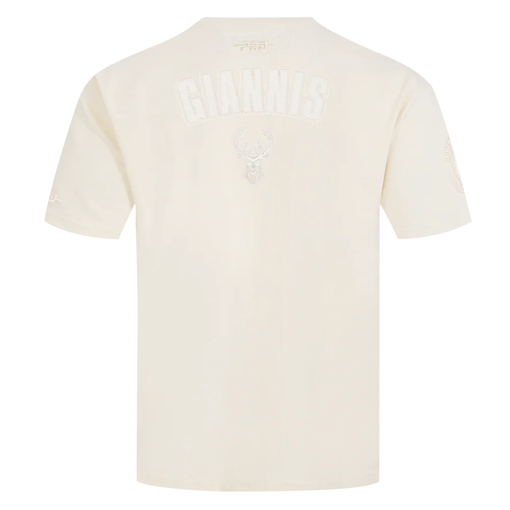 NBA MILWAUKEE BUCKS GIANNIS ANTETOKOUNMPO #34 NEUTRAL PNN MEN'S CJ DROP SHOULDER TEE