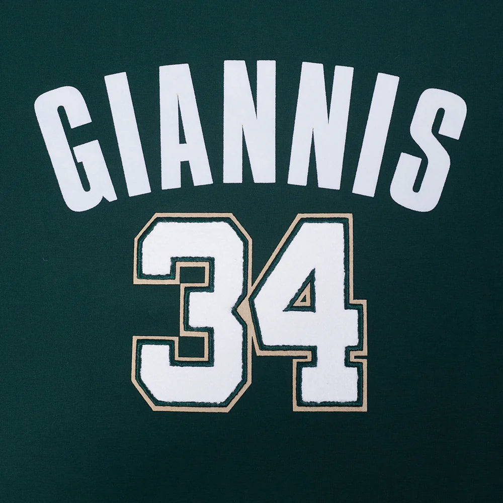 NBA MILWAUKEE BUCKS GIANNIS ANTETOKOUNMPO #34 CLASSIC PNN MEN'S SJ TEE