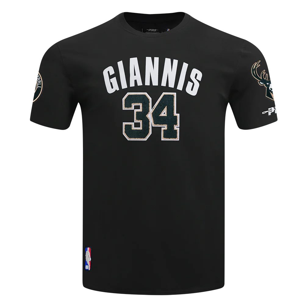 NBA MILWAUKEE BUCKS Giannis Antetokounmpo #34 CLASSIC PNN MEN'S SJ TEE