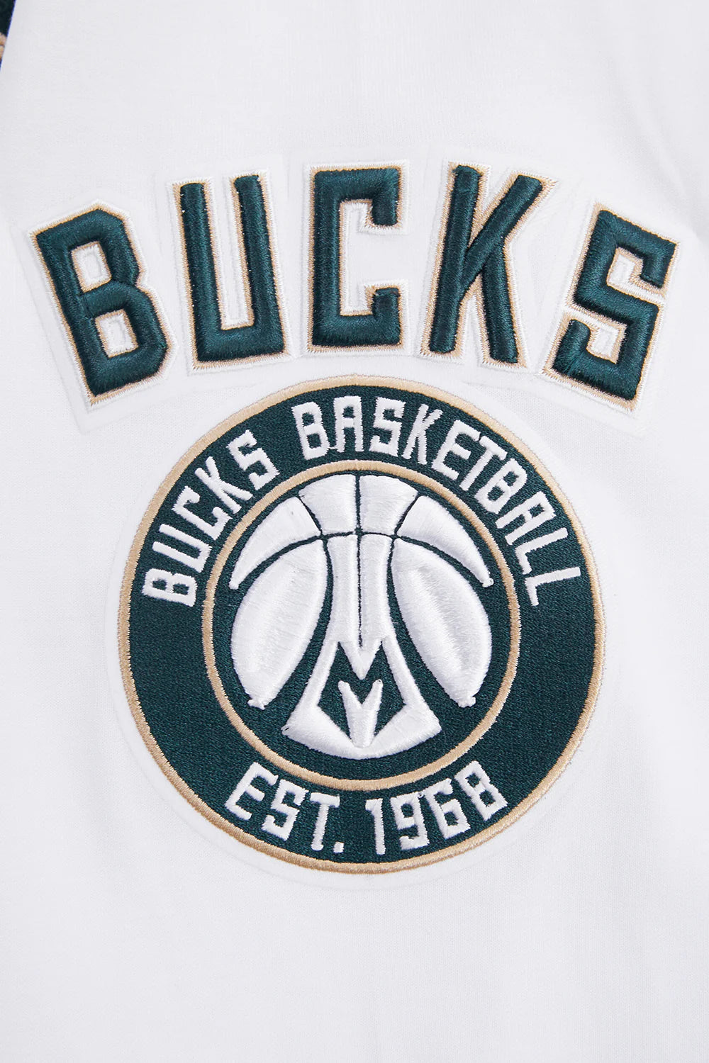 NBA MILWAUKEE BUCKS CLASSIC CHENILLE MEN'S FULL ZIP PULLOVER HOODIE