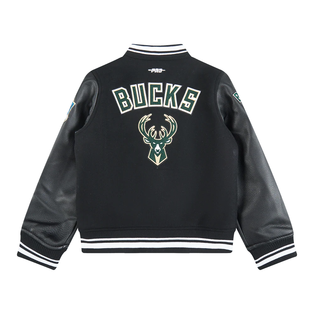 NBA MILWAUKEE BUCKS RETRO CLASSIC BIG BOYS RIB WOOL VARSITY JACKET