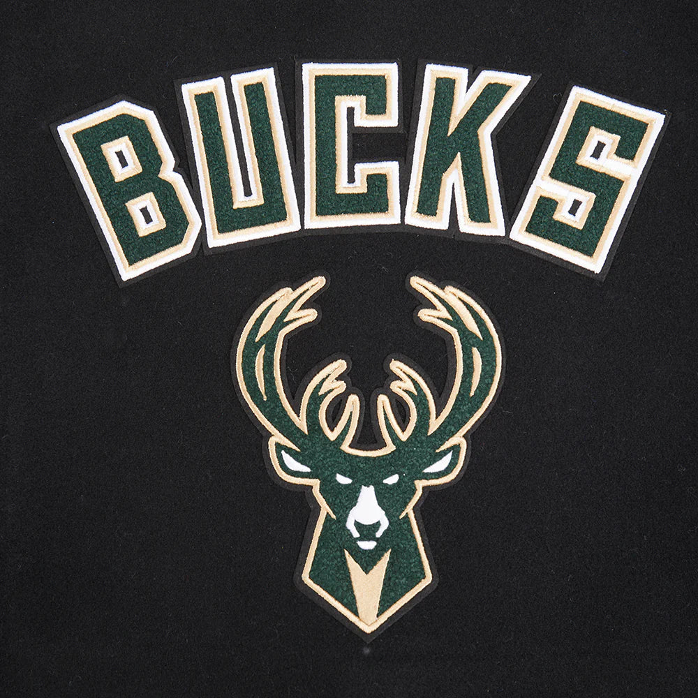 NBA MILWAUKEE BUCKS RETRO CLASSIC BIG BOYS RIB WOOL VARSITY JACKET
