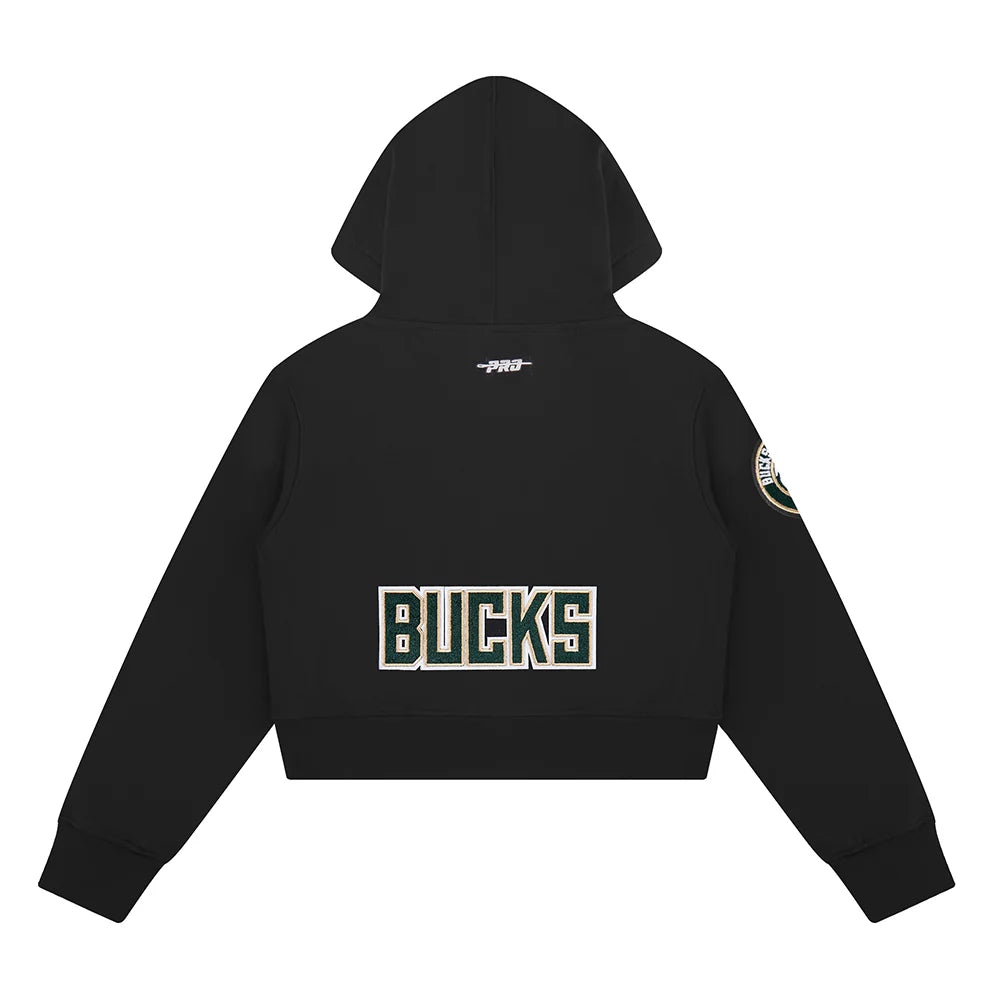 NBA MILWAUKEE BUCKS CLASSIC BIG GIRLS FLEECE FULL ZIP HOODIE