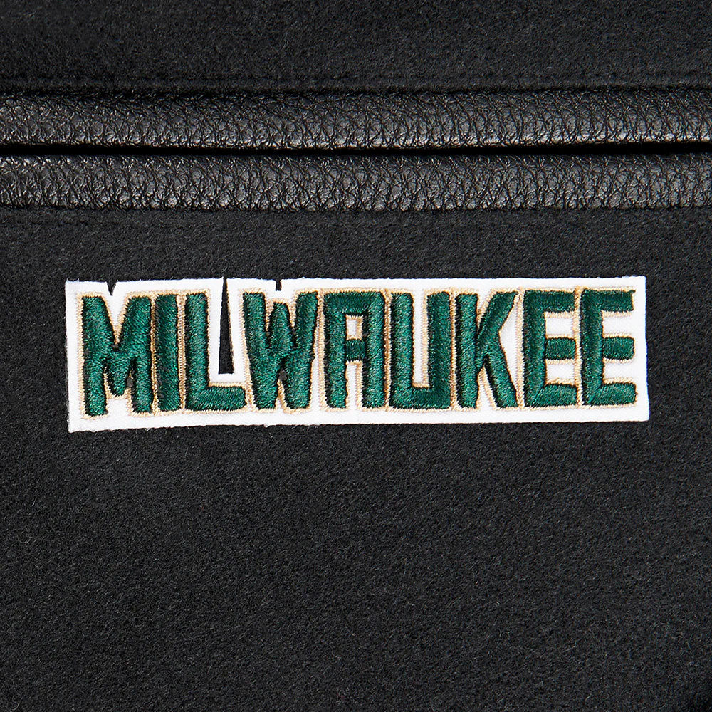 NBA MILWAUKEE BUCKS RETRO CLASSIC LITTLE BOYS RIB WOOL VARSITY JACKET