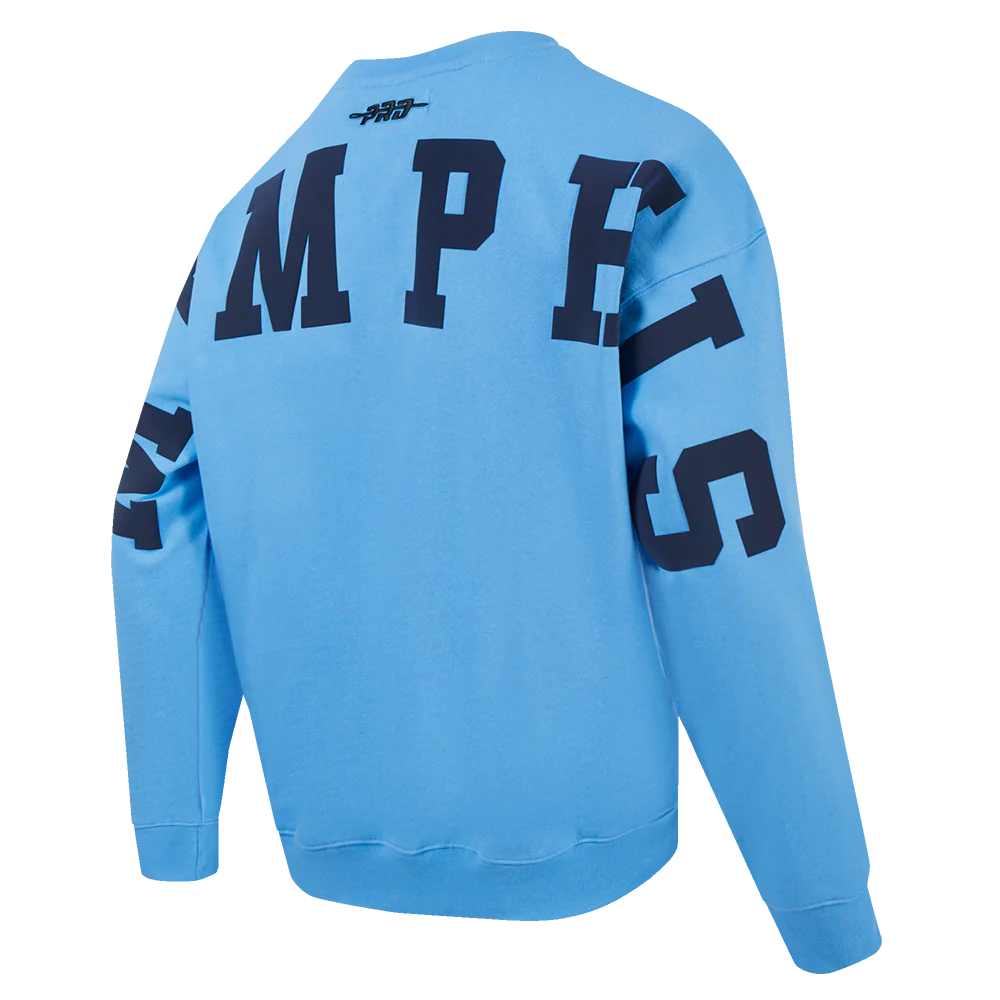 NBA MEMPHIS GRIZZLIES WINGSPAN MEN'S DROP SHOULDER FLEECE CREWNECK