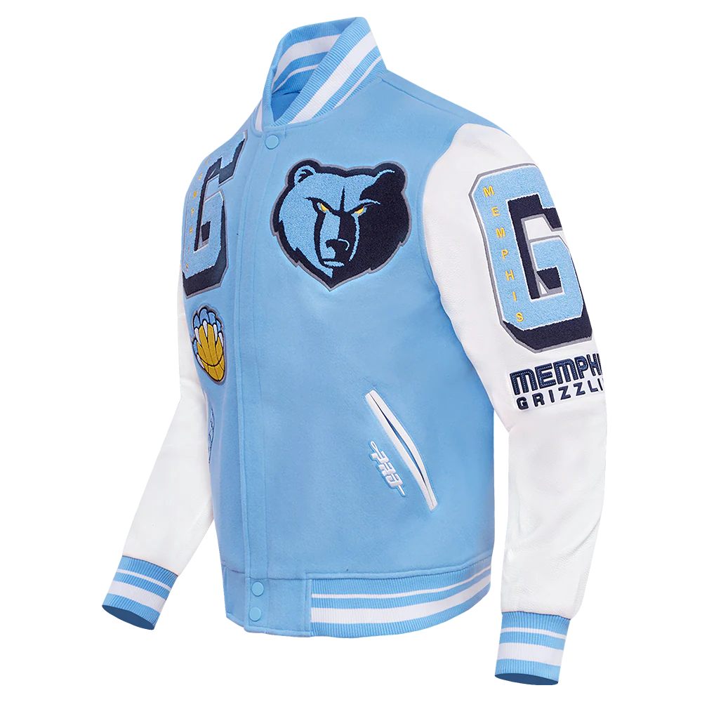 NBA MEMPHIS GRIZZLIES MASHUP MEN'S RIB WOOL VARSITY JACKET