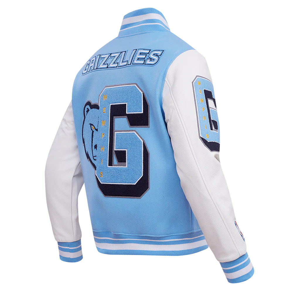 NBA MEMPHIS GRIZZLIES MASHUP MEN'S RIB WOOL VARSITY JACKET