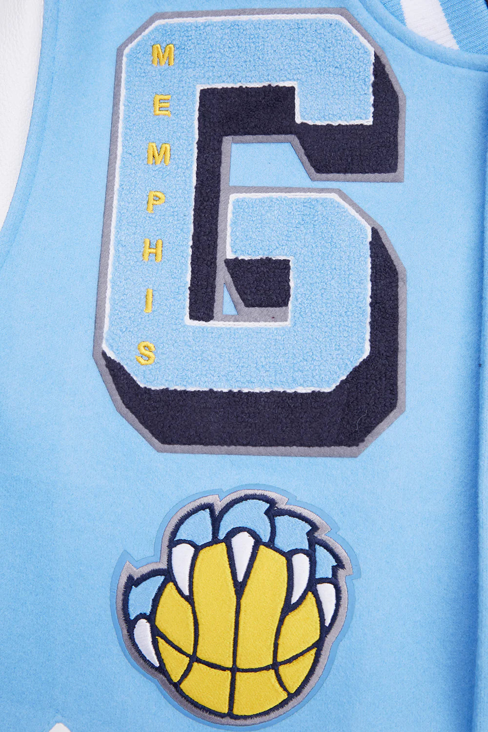 NBA MEMPHIS GRIZZLIES MASHUP MEN'S RIB WOOL VARSITY JACKET