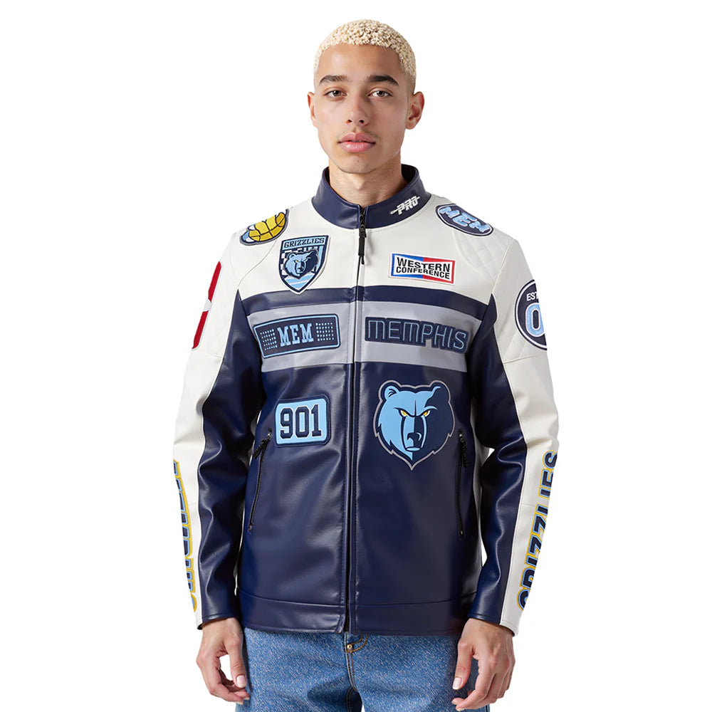 NBA MEMPHIS GRIZZLIES MEN'S MOTO JACKET