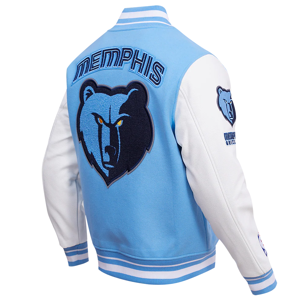 NBA MEMPHIS GRIZZLIES RETRO CLASSIC MEN'S RIB WOOL VARSITY JACKET