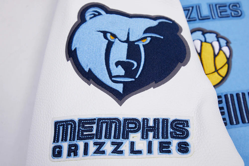 NBA MEMPHIS GRIZZLIES RETRO CLASSIC MEN'S RIB WOOL VARSITY JACKET