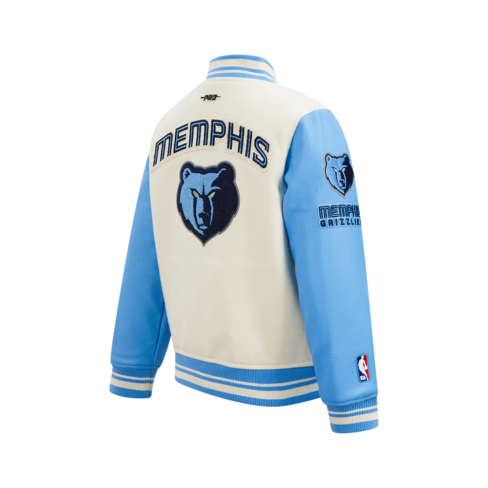 NBA MEMPHIS GRIZZLIES RETRO CLASSIC BIG BOYS RIB WOOL VARSITY JACKET