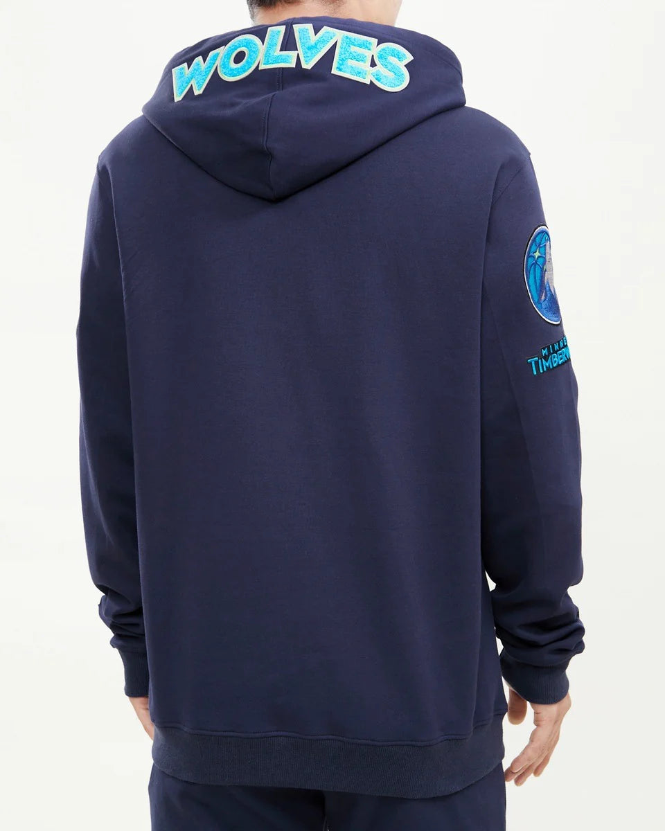 NBA MINNESOTA TIMBERWOLVES CLASSIC CHENILLE MEN'S PULLOVER HOODIE
