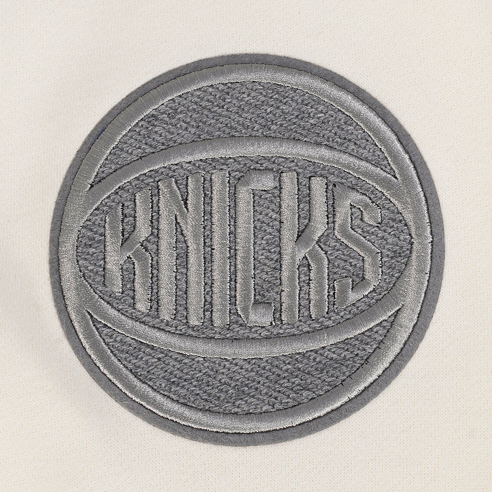 NBA NEW YORK KNICKS REVERSE FRENCH TERRY MEN'S DROP SHOULDER FLEECE CREWNECK