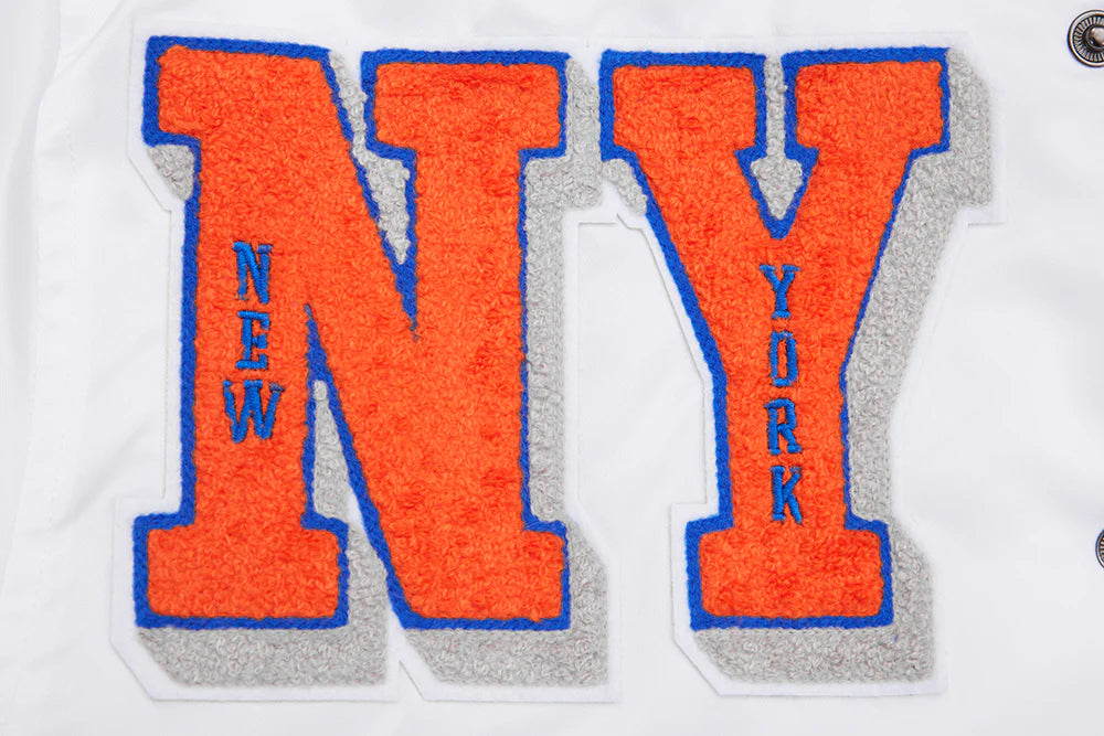 NBA NEW YORK KNICKS MASHUP MEN'S RIB SATIN JACKET