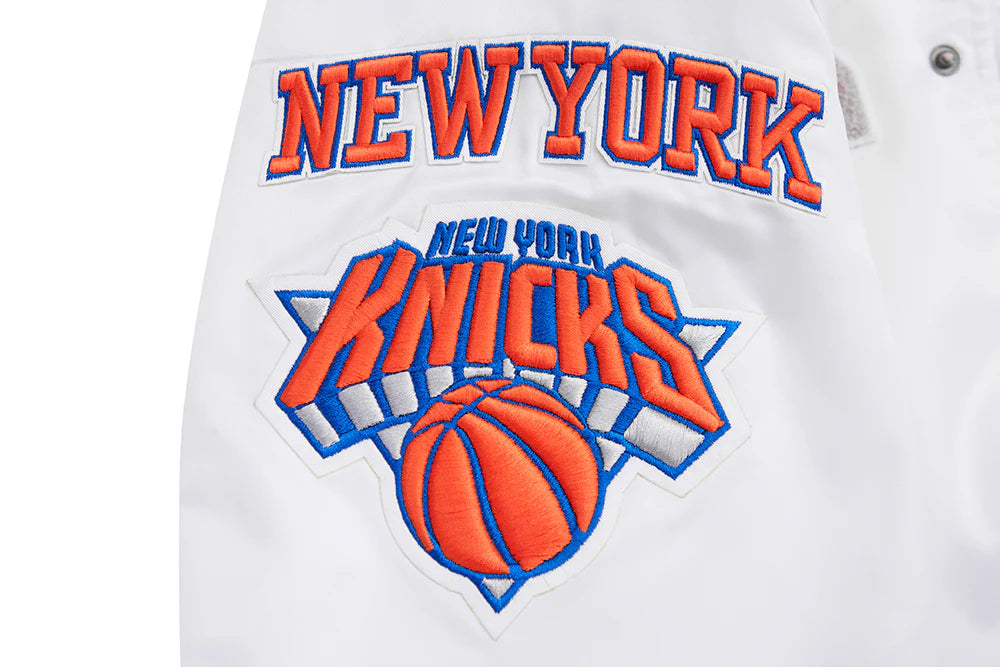 NBA NEW YORK KNICKS MASHUP MEN'S RIB SATIN JACKET