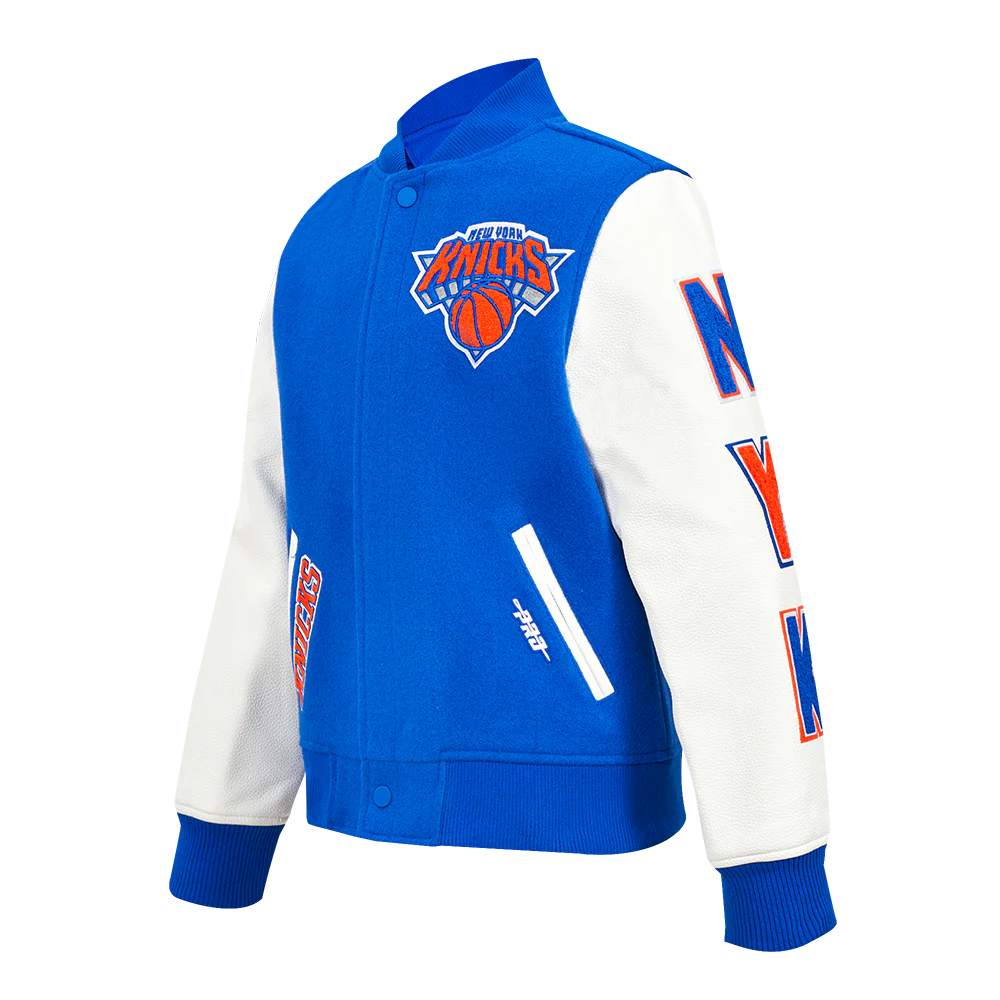 NBA NEW YORK KNICKS CLASSIC BIG BOYS WOOL VARSITY JACKET