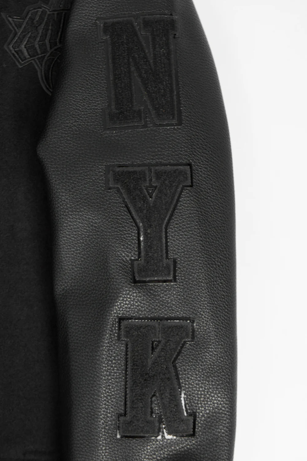 NBA NEW YORK KNICKS TRIPLE BLACK BIG BOYS WOOL VARSITY JACKET